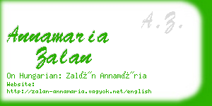 annamaria zalan business card